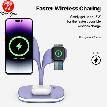 Chargeur induction 5 en 1 Mauve